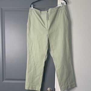 NWT Ann Taylor Factory High Waist Light Green Cropped Pants